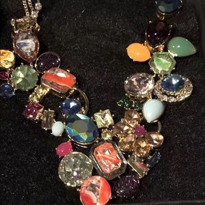 Betsey Johnson crystal necklace NWT multi color